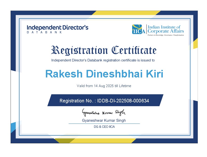 Certificates